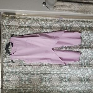 Tunic top with tails, soft stretch split front detail soft mauve color size xl